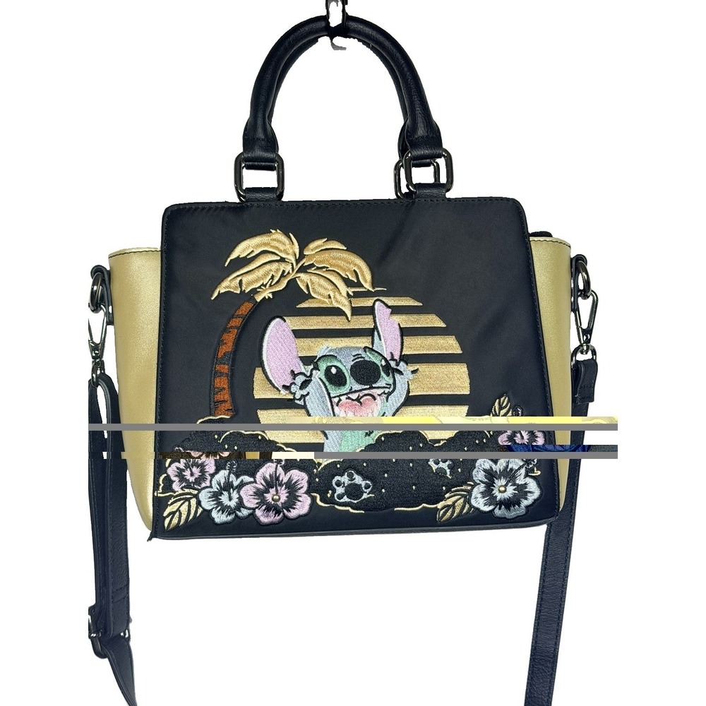 Loungefly Disney Stitch Tropical Satchel Crossbody Bag Embroidered Lilo Purse